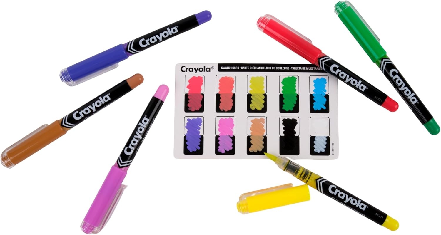 Crayola Bullet Tip Acrylic Paint Markers (10ct), Adult Coloring Marker Set, Coloring Book Art Supplies, For Drawing, Journaling & Construction Paper Crafts(1 Count (Pack of 1))