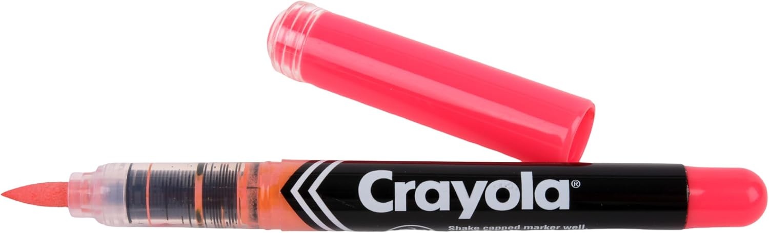 Crayola Bullet Tip Acrylic Paint Markers (10ct), Adult Coloring Marker Set, Coloring Book Art Supplies, For Drawing, Journaling & Construction Paper Crafts(1 Count (Pack of 1))