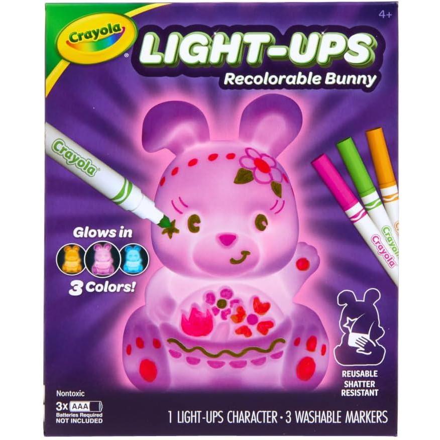 Crayola Light Ups – Unicorn, Reusable Holiday Craft, Glow In The Dark, Unicorn Gift for Kids, Decoration Craft, Toys & Gifts for Kids(Bunny)