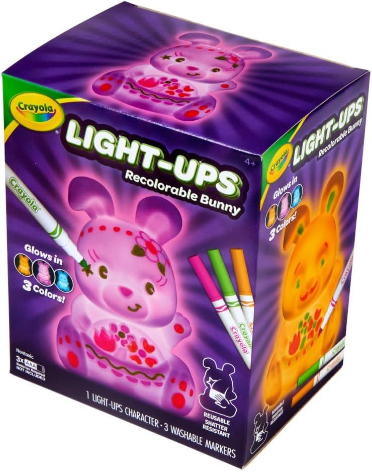 Crayola Light Ups – Unicorn, Reusable Holiday Craft, Glow In The Dark, Unicorn Gift for Kids, Decoration Craft, Toys & Gifts for Kids(Bunny)
