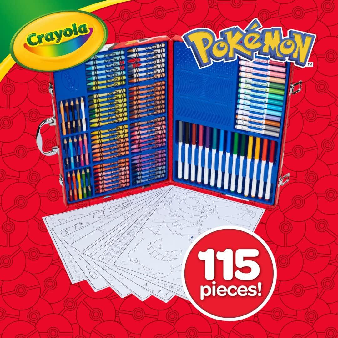 Crayola Pokemon Art Kit for Kids (45pcs), Pokemon Coloring Book Pages, Pokemon Stickers for Kids, Pokemon Toys, Gift for kids, Ages 4+(Pokemon)