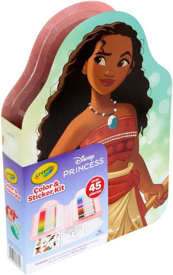 Crayola Disney Princess Art Case (75ct) Art Kit for Kids, Art Supplies, Coloring Set, Gift for Girls & Boys(Art Kit)