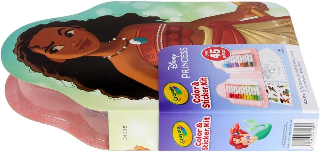 Crayola Disney Princess Art Case (75ct) Art Kit for Kids, Art Supplies, Coloring Set, Gift for Girls & Boys(Art Kit)