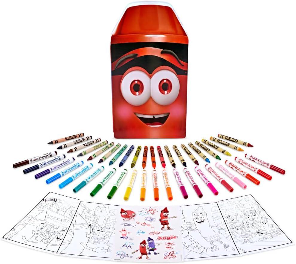 Crayola Coloring Set with Limited Edition Mauve Art Case, Limited Edition Crayons, 50+ Pieces, Gifts for Kids(Red)