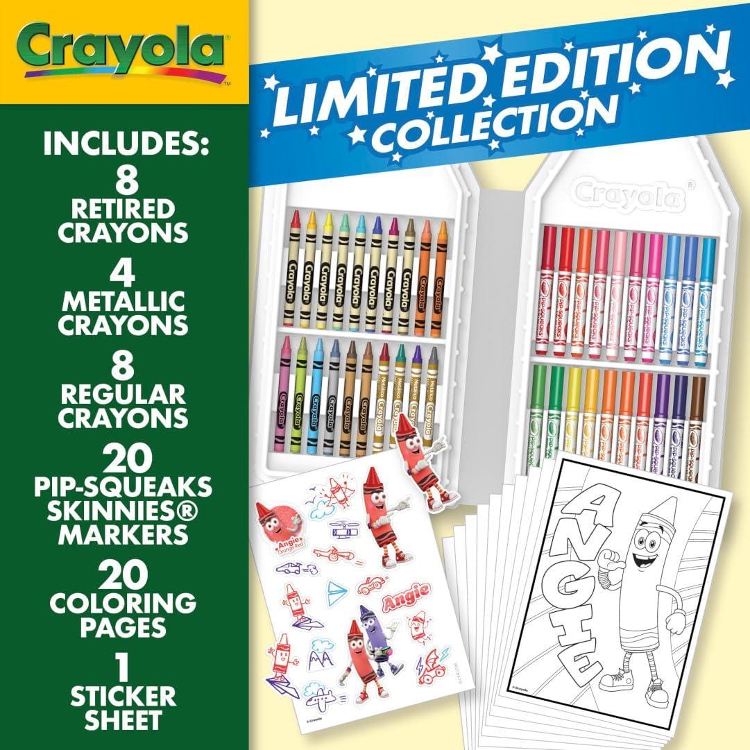 Crayola Coloring Set with Limited Edition Mauve Art Case, Limited Edition Crayons, 50+ Pieces, Gifts for Kids(Red)