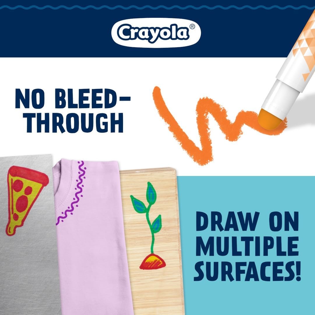 Crayola Bullet Tip Acrylic Paint Markers (10ct), Adult Coloring Marker Set, Coloring Book Art Supplies, For Drawing, Journaling & Construction Paper Crafts(12 Count (Pack of 1))