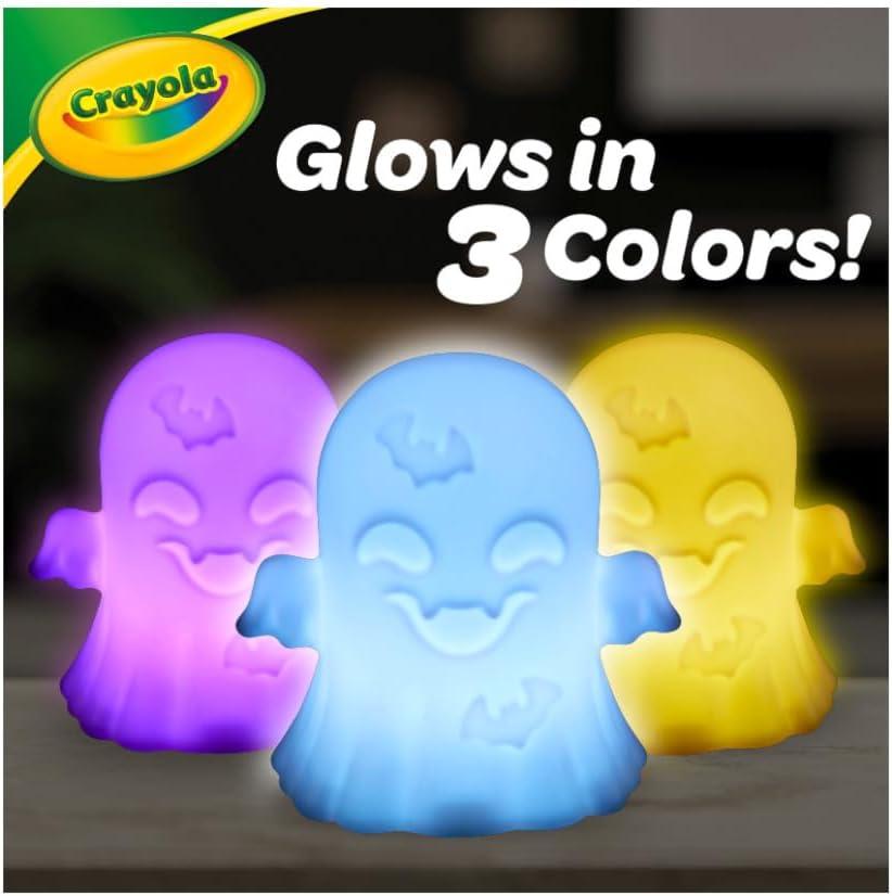 Crayola Light-Ups – Jack-O-Lantern, Reusable Light Up Pumpkin Toy, Halloween Craft, Cute Glow in The Dark Decor & Night Light, Halloween Toy, Ages 4, 5, 6(Ghost)