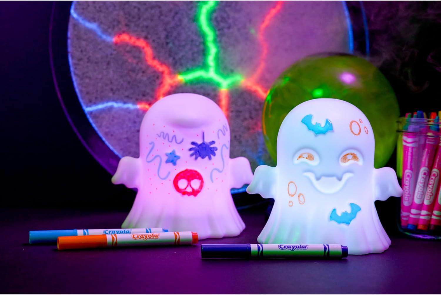 Crayola Light-Ups – Jack-O-Lantern, Reusable Light Up Pumpkin Toy, Halloween Craft, Cute Glow in The Dark Decor & Night Light, Halloween Toy, Ages 4, 5, 6(Ghost)