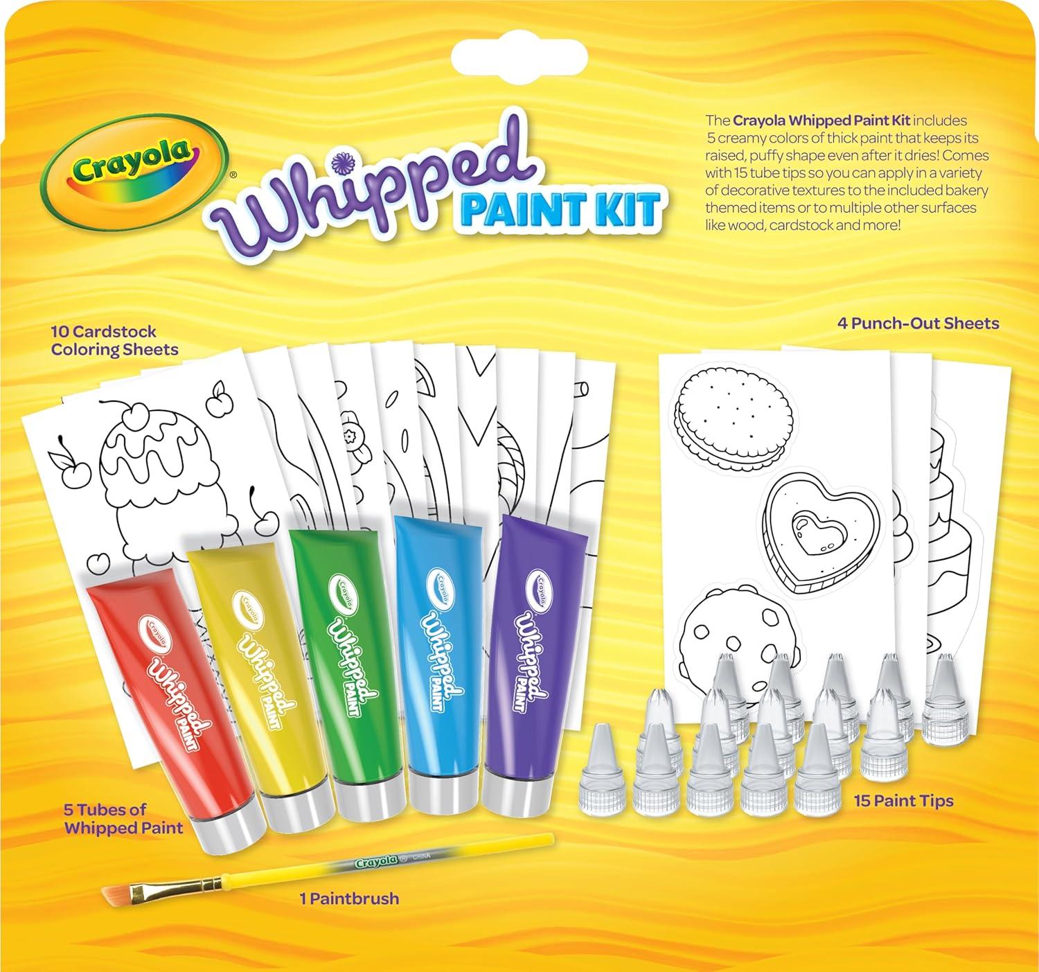 Crayola Whipped Paint Kit, Puff Paint, 3D Paint Set for Kids, 3 Unique Textures, Sensory Art Toy, Gift for Kids, Ages 5+
