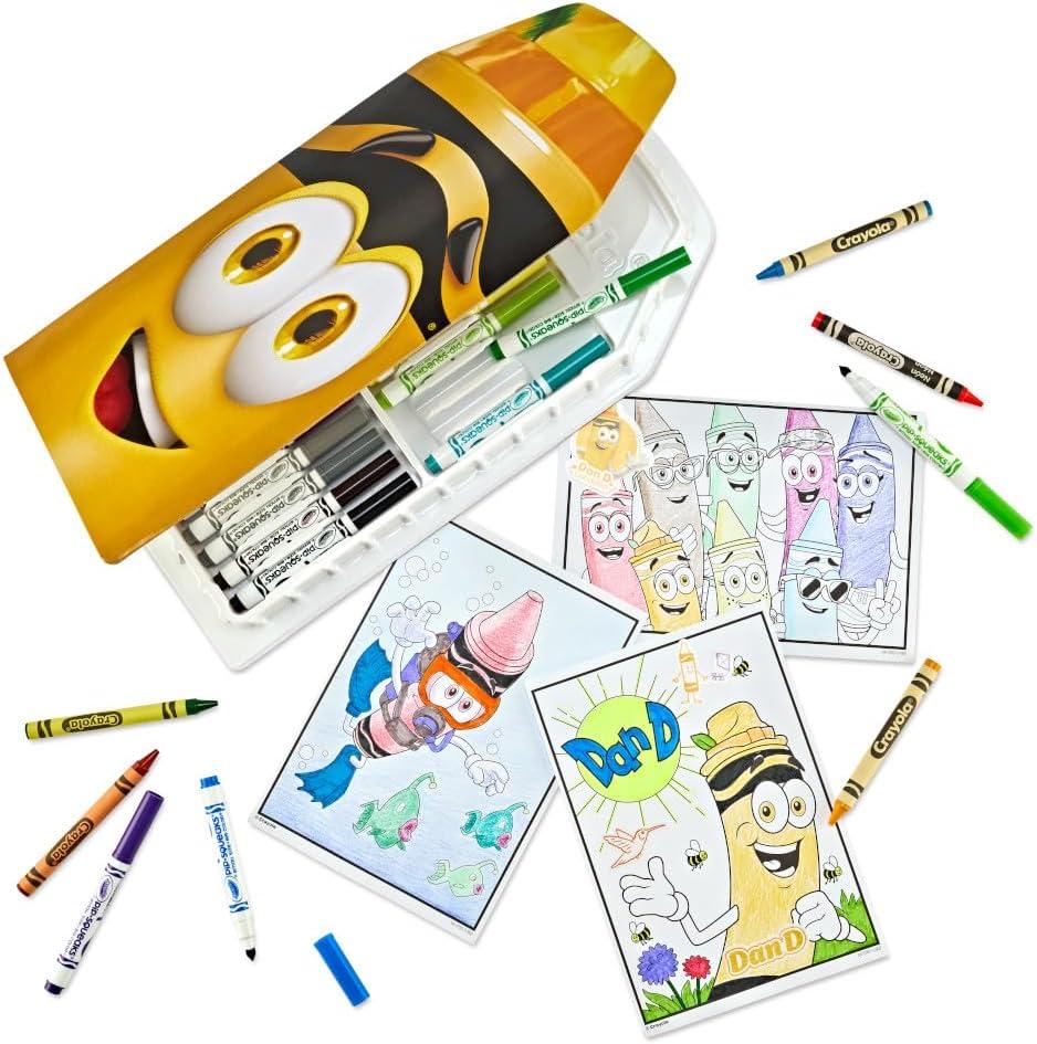 Crayola Coloring Set with Limited Edition Mauve Art Case, Limited Edition Crayons, 50+ Pieces, Gifts for Kids(Yellow)