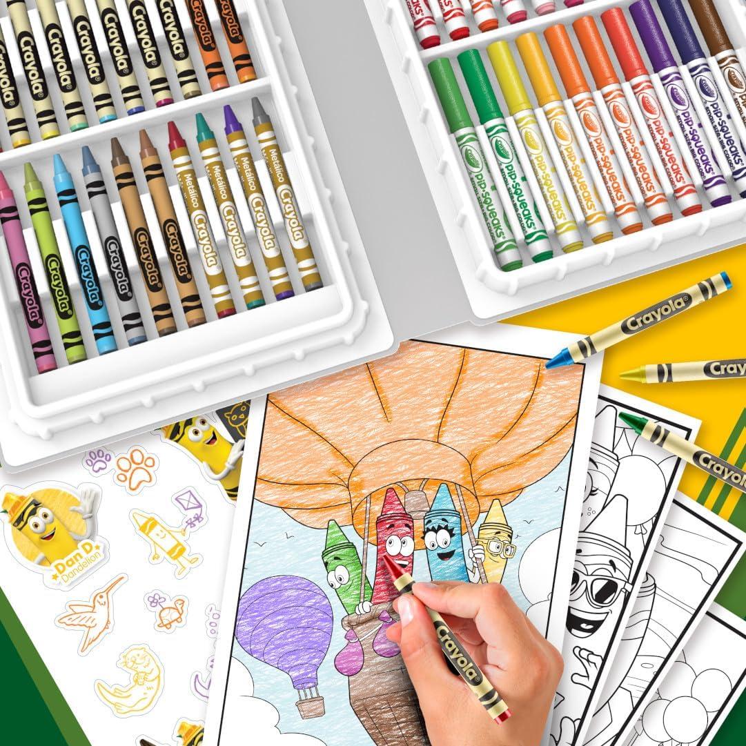 Crayola Coloring Set with Limited Edition Mauve Art Case, Limited Edition Crayons, 50+ Pieces, Gifts for Kids(Yellow)