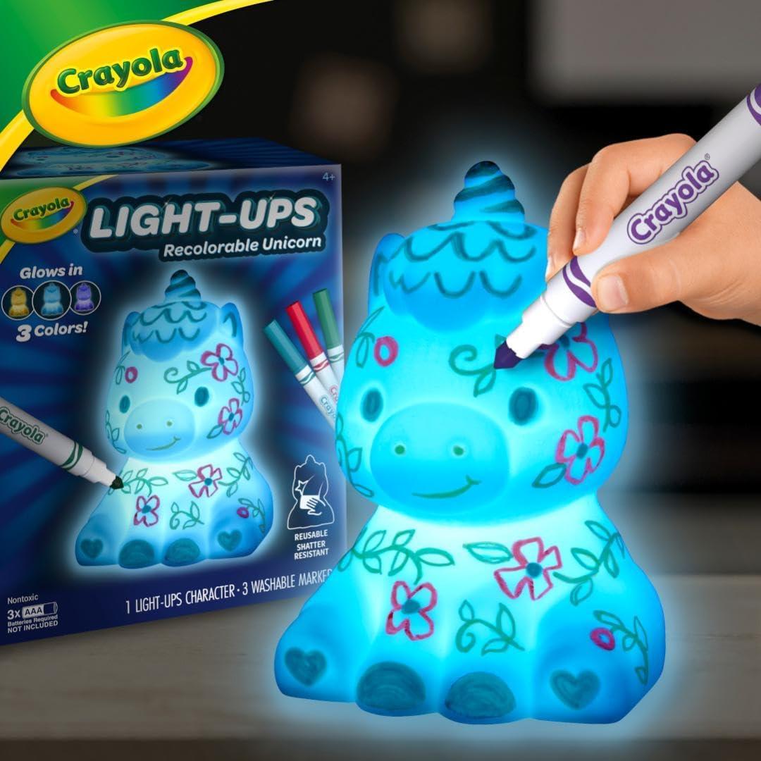 Crayola Light Ups – Unicorn, Reusable Holiday Craft, Glow In The Dark, Unicorn Gift for Kids, Decoration Craft, Toys & Gifts for Kids(Unicorn Figure)