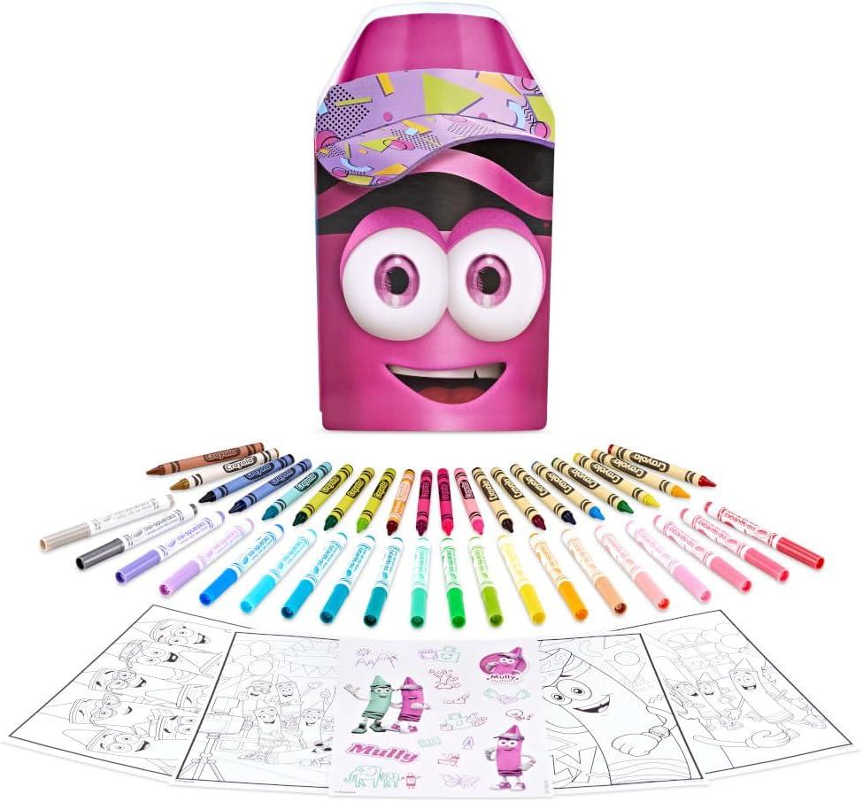Crayola Coloring Set with Limited Edition Mauve Art Case, Limited Edition Crayons, 50+ Pieces, Gifts for Kids(Mauve)