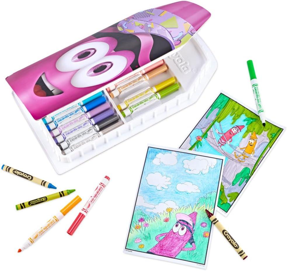 Crayola Coloring Set with Limited Edition Mauve Art Case, Limited Edition Crayons, 50+ Pieces, Gifts for Kids(Mauve)