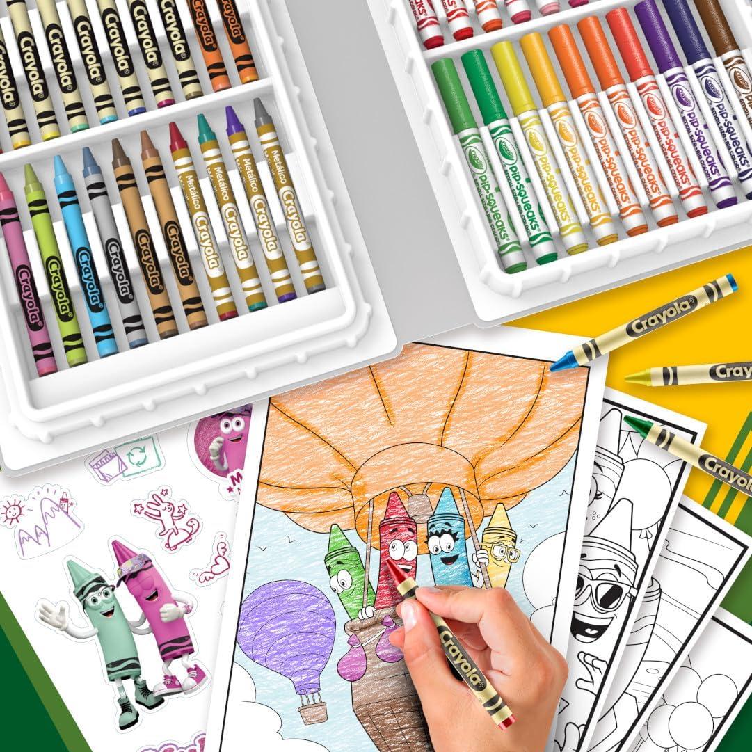Crayola Coloring Set with Limited Edition Mauve Art Case, Limited Edition Crayons, 50+ Pieces, Gifts for Kids(Mauve)