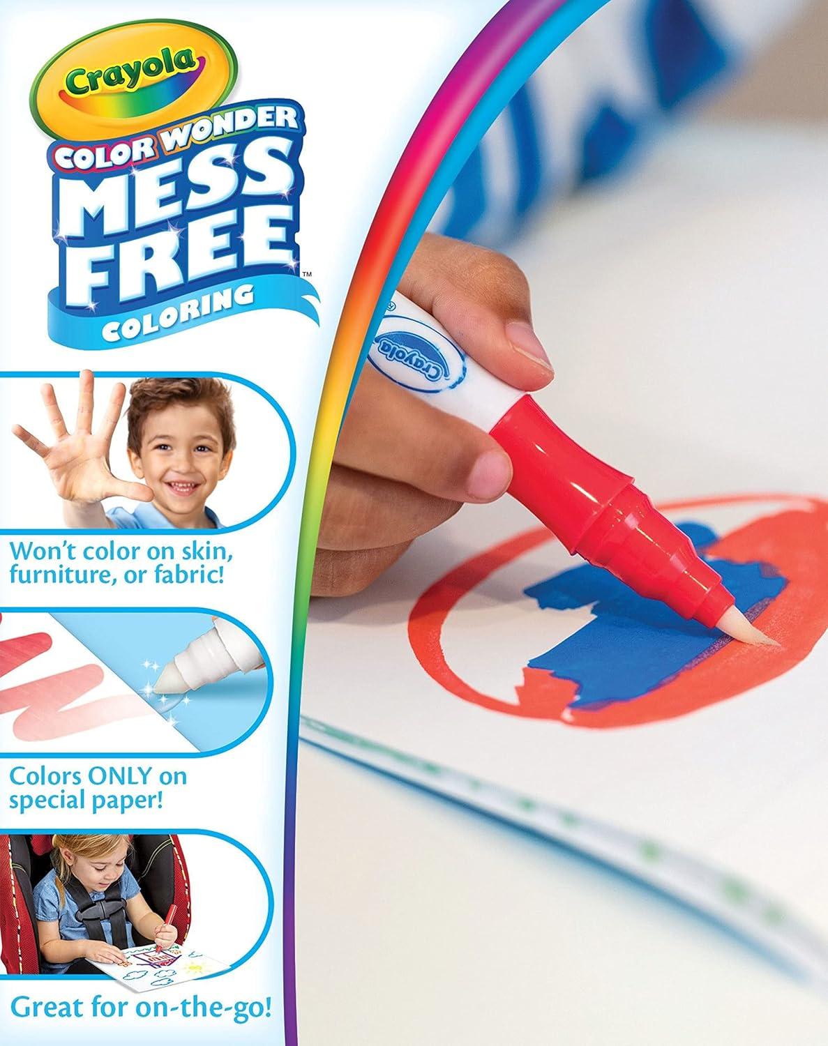 Crayola Color Wonder Mess Free Fingerpaint & Stamper Kit, Safari Stamps for Kids, Color Reveal Ink, Toddler Activity, Gifts, 3+(Paint Set)