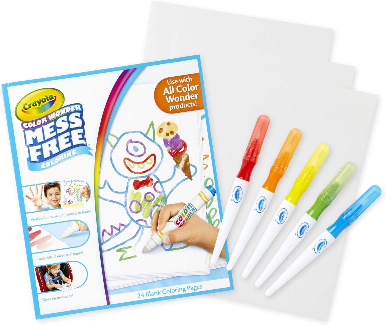 Crayola Color Wonder Mess Free Fingerpaint & Stamper Kit, Safari Stamps for Kids, Color Reveal Ink, Toddler Activity, Gifts, 3+(Paint Set)