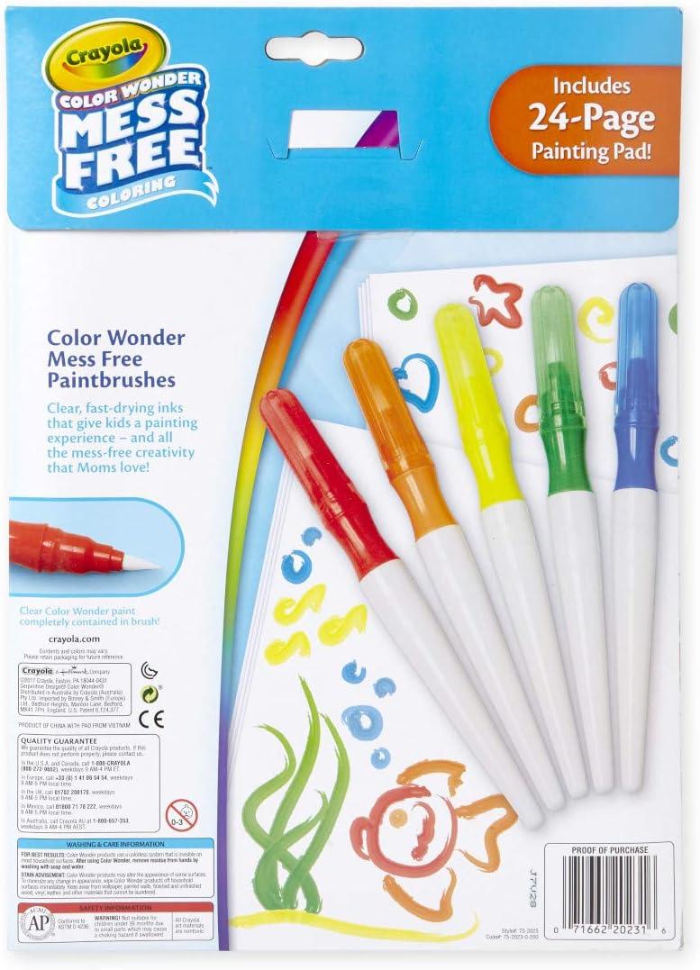 Crayola Color Wonder Mess Free Fingerpaint & Stamper Kit, Safari Stamps for Kids, Color Reveal Ink, Toddler Activity, Gifts, 3+(Paint Set)
