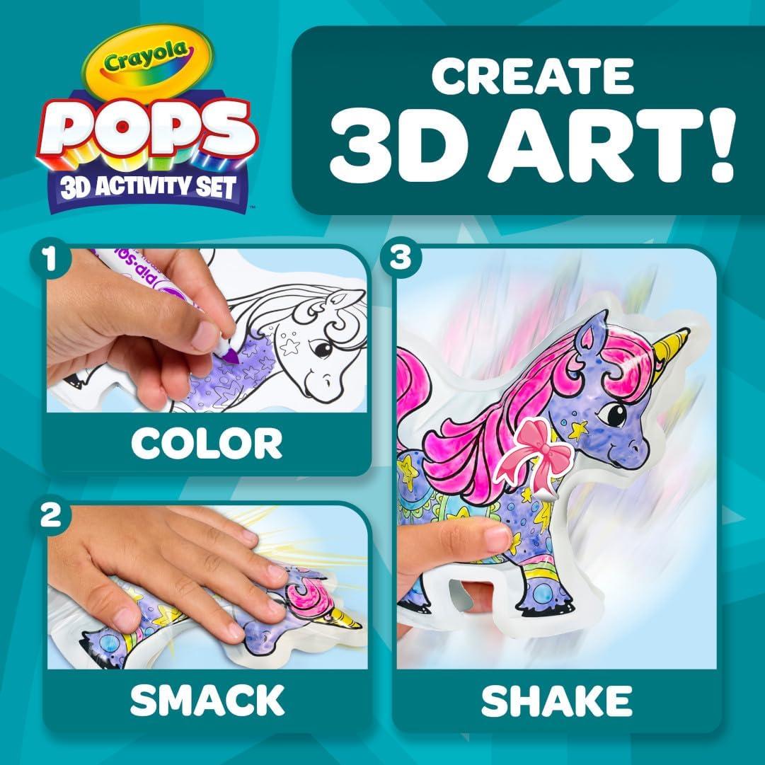 Crayola Pops Inflatable Characters, Coloring Set for Kids, Gift for Boys & Girls, Ages 5, 6, 7, 8