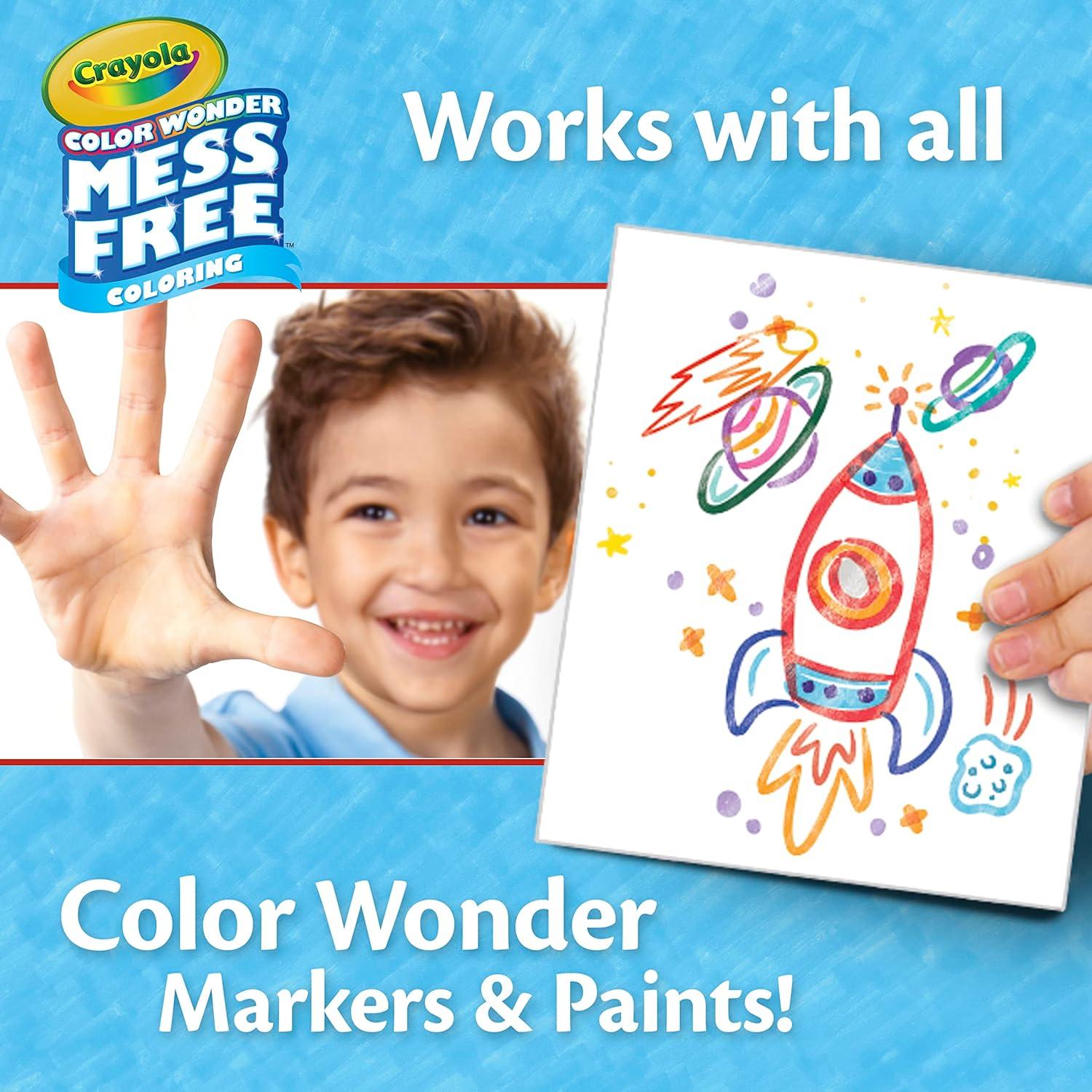 Crayola Color Wonder Mess Free Coloring Pages (50ct), Create Your Own Coloring Pages, Blank Color Wonder Refill, Toddler Toys & Gifts(Refill Pages)