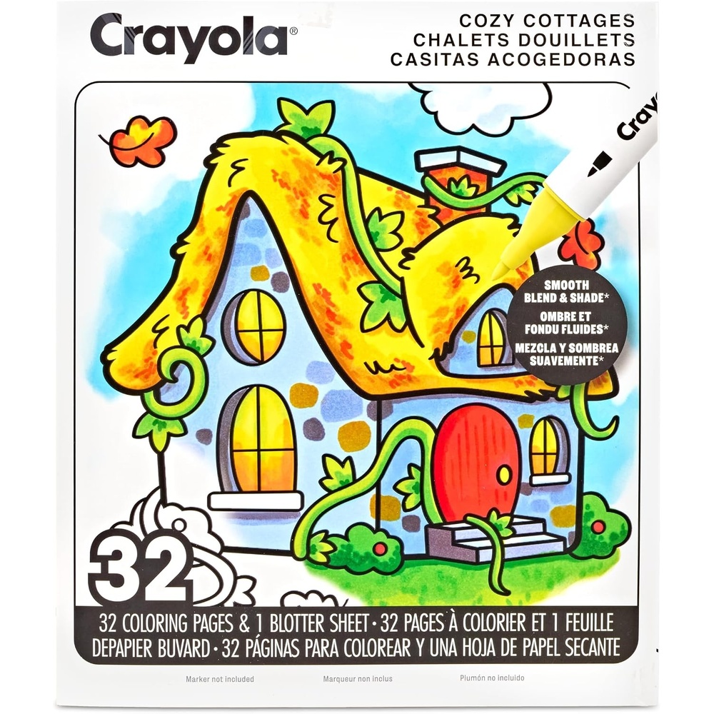 Crayola, LLC Adult Coloring Book – Cozy Cottages