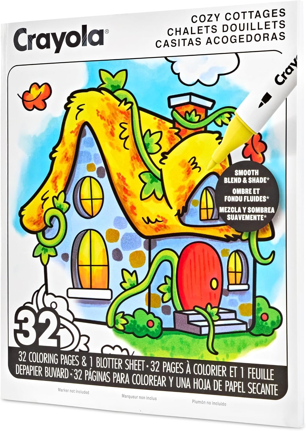 Crayola, LLC Adult Coloring Book – Cozy Cottages