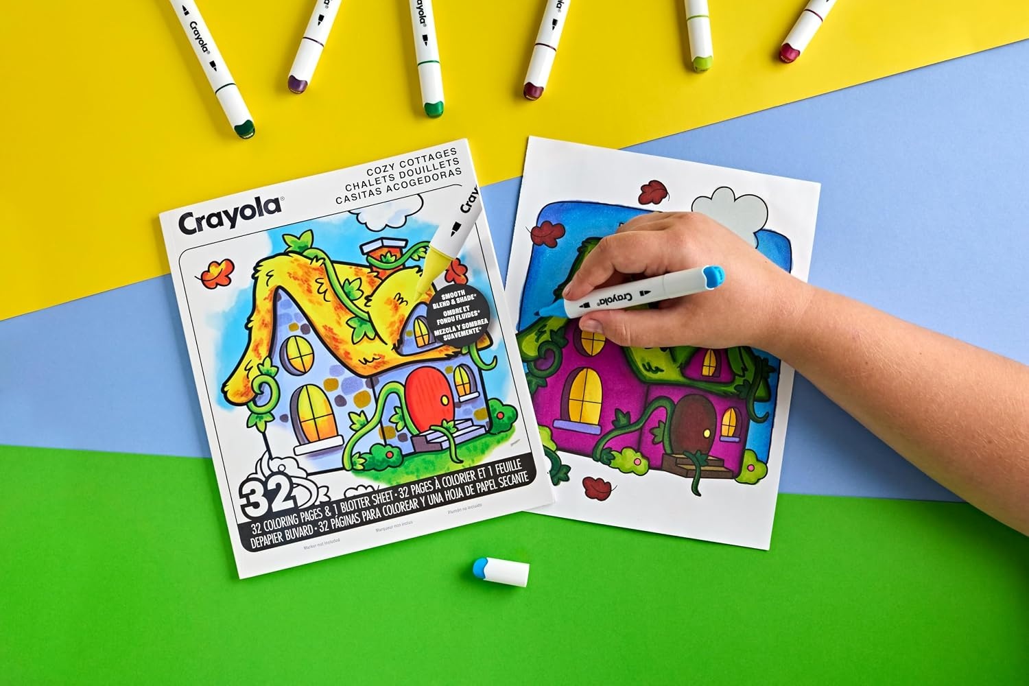 Crayola, LLC Adult Coloring Book – Cozy Cottages