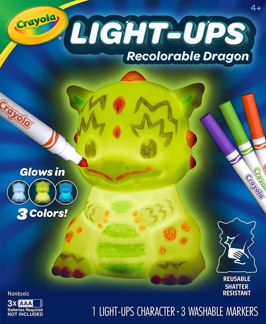 Crayola Light Ups – Unicorn, Reusable Holiday Craft, Glow In The Dark, Unicorn Gift for Kids, Decoration Craft, Toys & Gifts for Kids(Dragon)