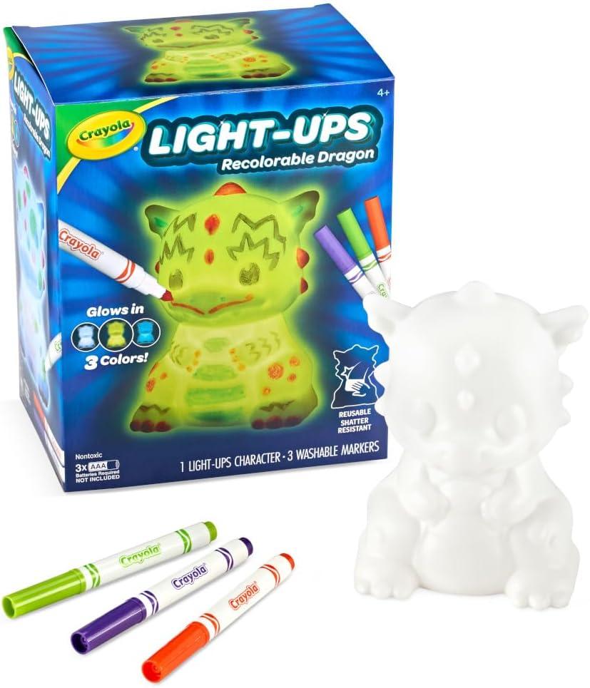 Crayola Light Ups – Unicorn, Reusable Holiday Craft, Glow In The Dark, Unicorn Gift for Kids, Decoration Craft, Toys & Gifts for Kids(Dragon)