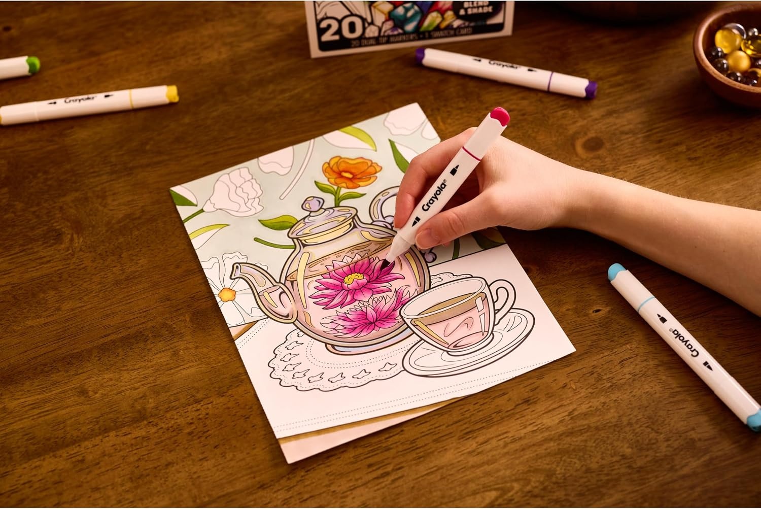 Crayola Stay Hydrated Adult Coloring Book, 32 Pgs, Premium Paper, Stress Relief and Relaxation Activities, Gift for Women and Men(Stay Hydrated)