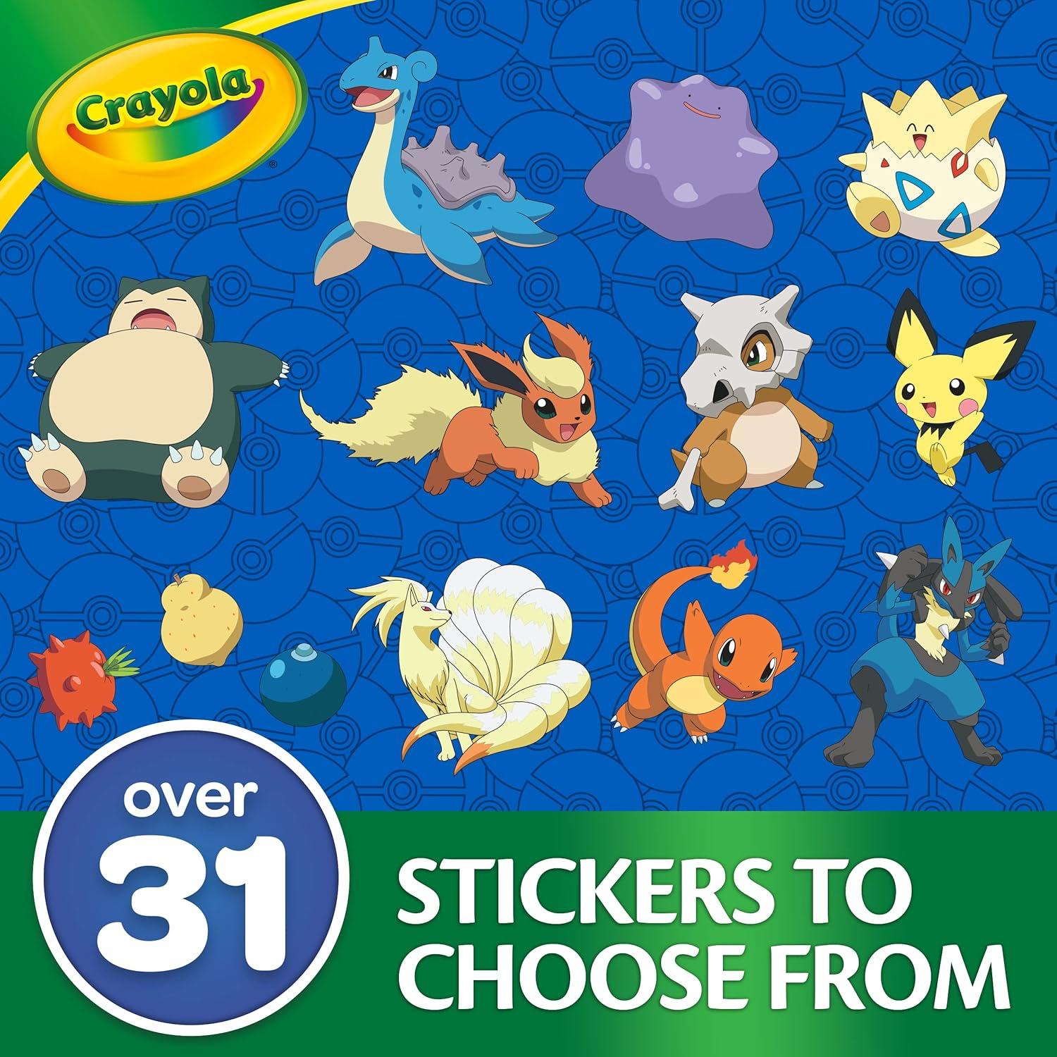 Crayola Pokemon Art Kit for Kids (45pcs), Pokemon Coloring Book Pages, Pokemon Stickers for Kids, Pokemon Toys, Gift for kids, Ages 4+(Squirtle)