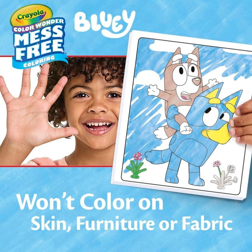 Crayola Color Wonder Bluey Activity Kit, Mess Free Coloring for Toddlers, Holiday & Christmas Gifts for Kids, Art Set for Kids, Plane Essential, Bluey Toys, 3+(Color Wonder: Bluey Activity Set)