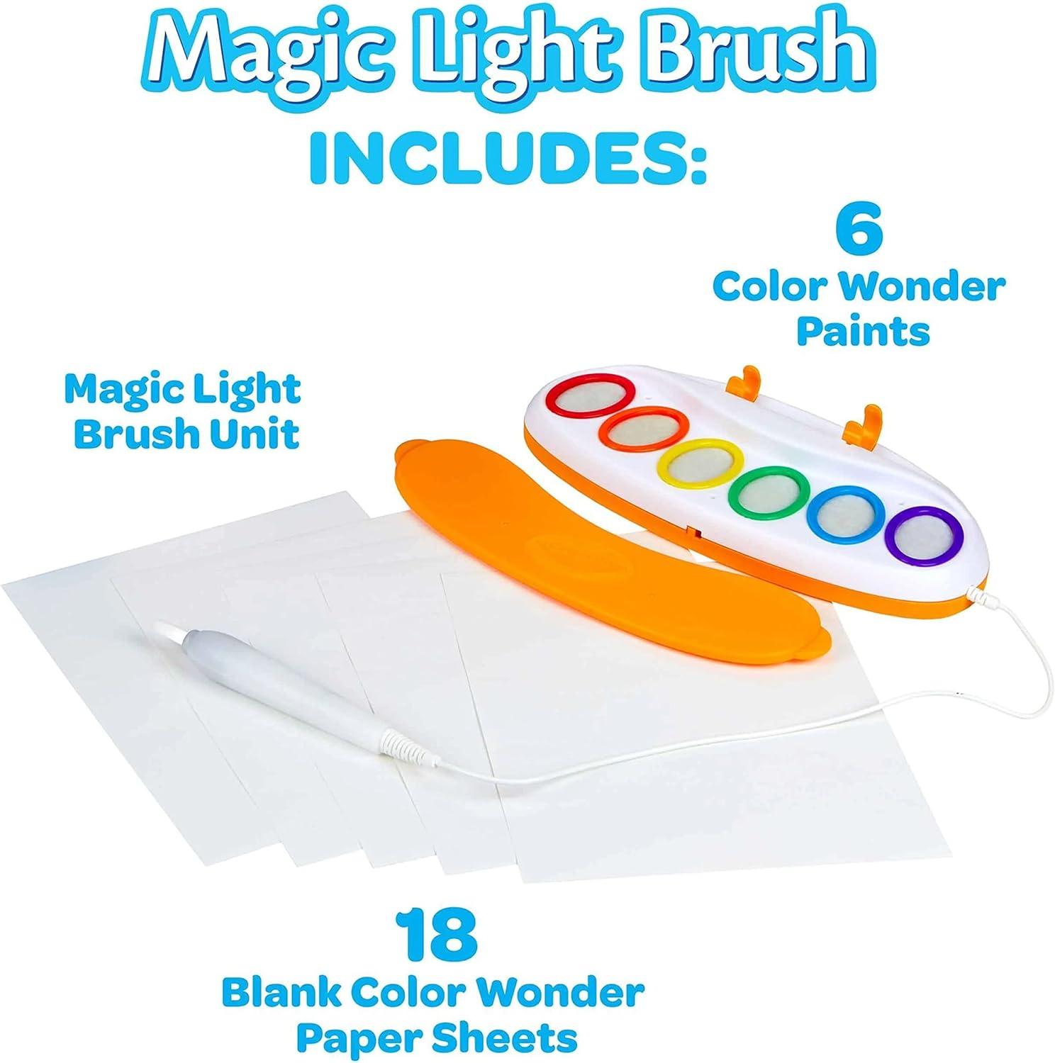 Crayola Color Wonder Mess Free Coloring Pages (50ct), Create Your Own Coloring Pages, Blank Color Wonder Refill, Toddler Toys & Gifts(Magic Light Brush)