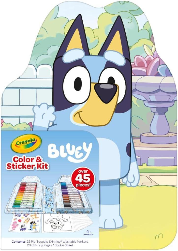 Crayola Color Wonder Bluey Activity Kit, Mess Free Coloring for Toddlers, Holiday & Christmas Gifts for Kids, Art Set for Kids, Plane Essential, Bluey Toys, 3+(Art Kit  Bluey)