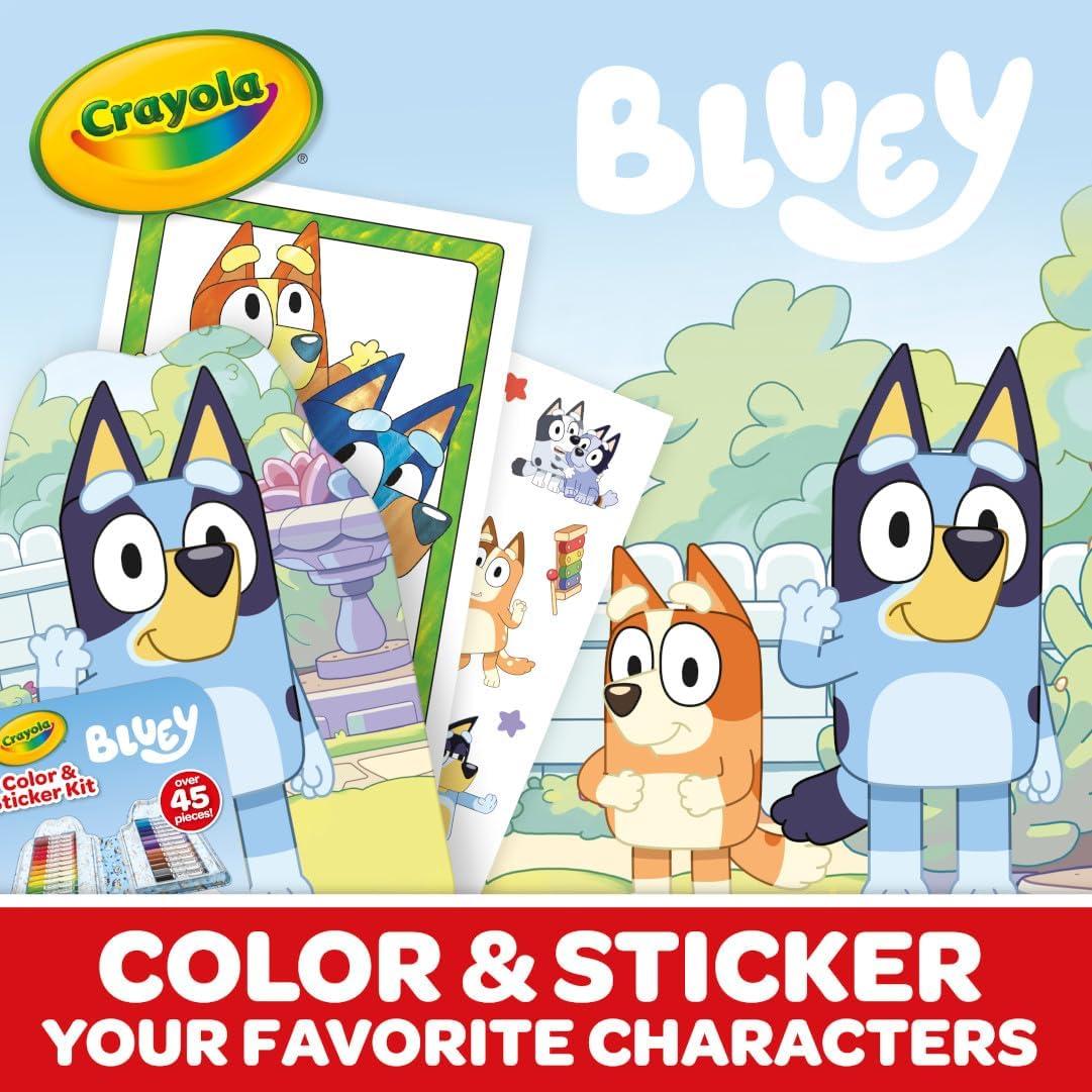 Crayola Color Wonder Bluey Activity Kit, Mess Free Coloring for Toddlers, Holiday & Christmas Gifts for Kids, Art Set for Kids, Plane Essential, Bluey Toys, 3+(Art Kit  Bluey)