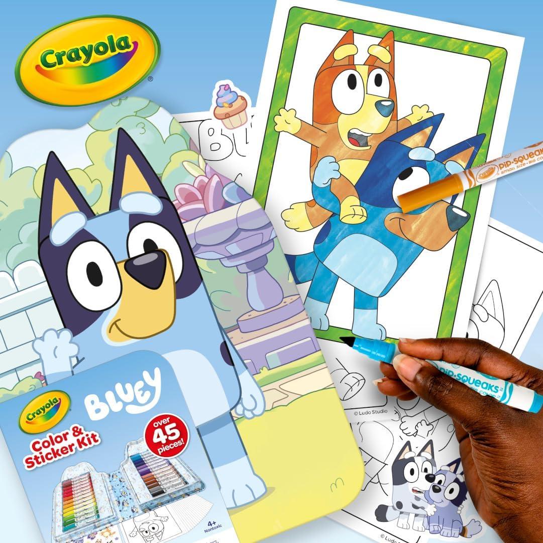 Crayola Color Wonder Bluey Activity Kit, Mess Free Coloring for Toddlers, Holiday & Christmas Gifts for Kids, Art Set for Kids, Plane Essential, Bluey Toys, 3+(Art Kit  Bluey)