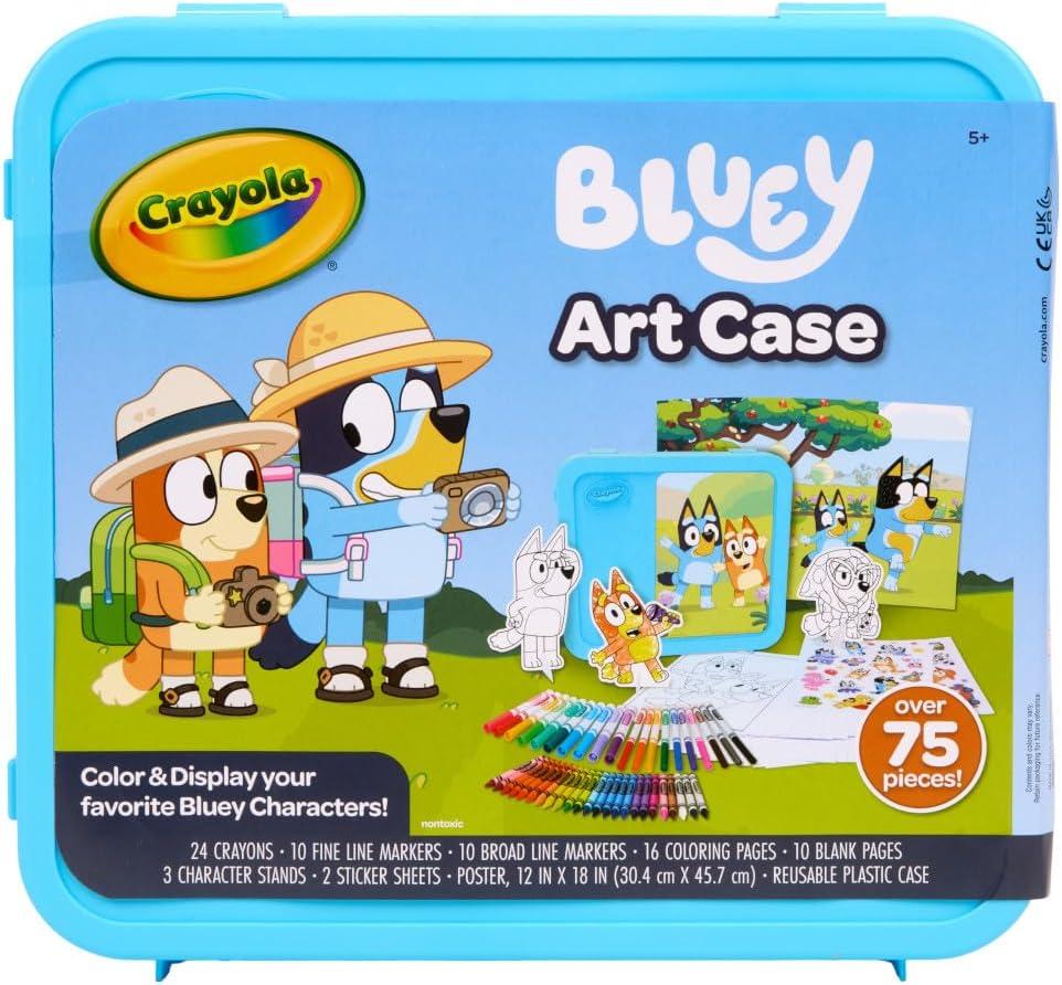 Crayola Color Wonder Bluey Activity Kit, Mess Free Coloring for Toddlers, Holiday & Christmas Gifts for Kids, Art Set for Kids, Plane Essential, Bluey Toys, 3+(Art Case)