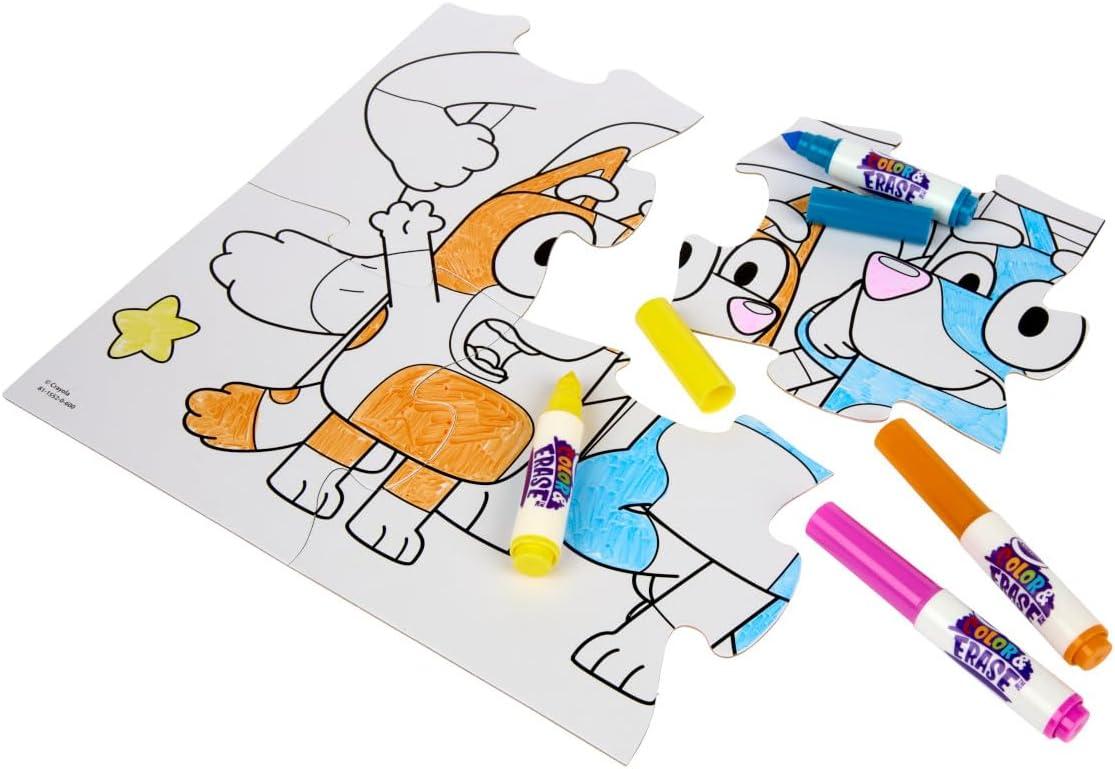 Crayola Color Wonder Bluey Activity Kit, Mess Free Coloring for Toddlers, Holiday & Christmas Gifts for Kids, Art Set for Kids, Plane Essential, Bluey Toys, 3+(Color & Erase: Bluey Puzzle Set)