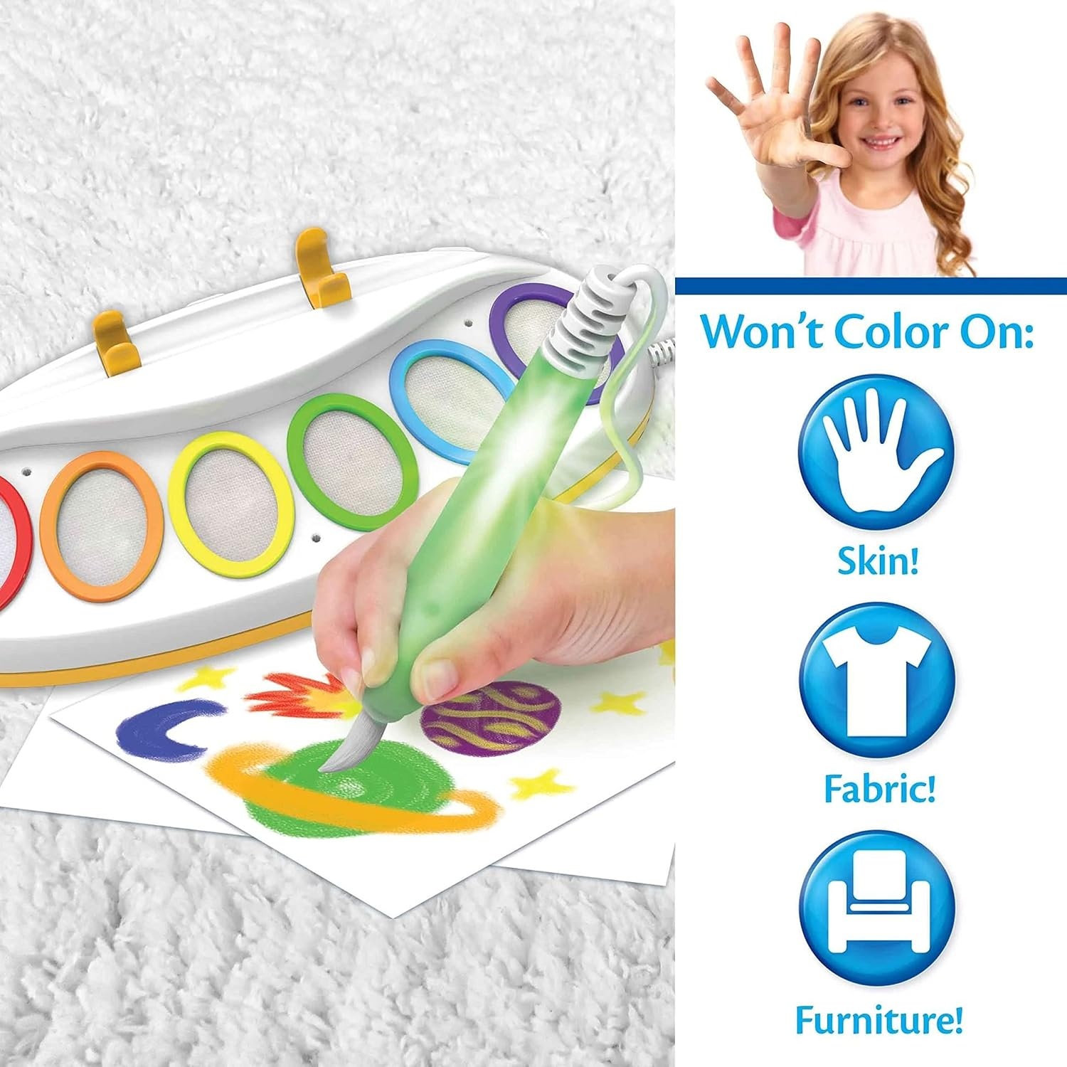 Crayola Color Wonder Magic Light Brush Featuring Ms. Rachel, MessFree Coloring Set with Songs, Paint Set for Toddlers, Art Gift for Kids, Ages 3 & Up(25 Piece Set)