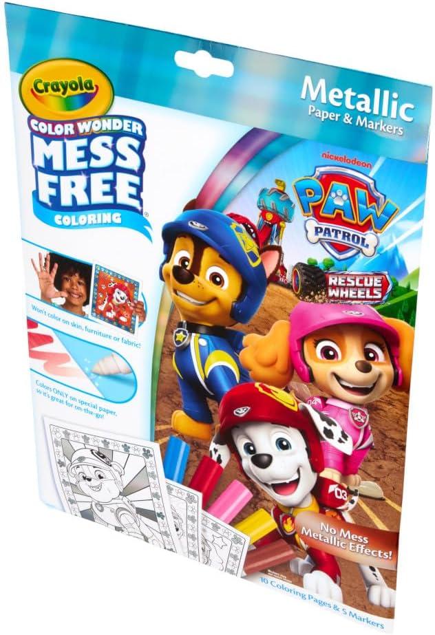 Crayola PAW Patrol Sticker Activity Pad, 12 PAW Patrol Coloring Pages, 100+ Stickers, Travel Activity, PAW Patrol Toys, Toddler Gifts(Metallic)