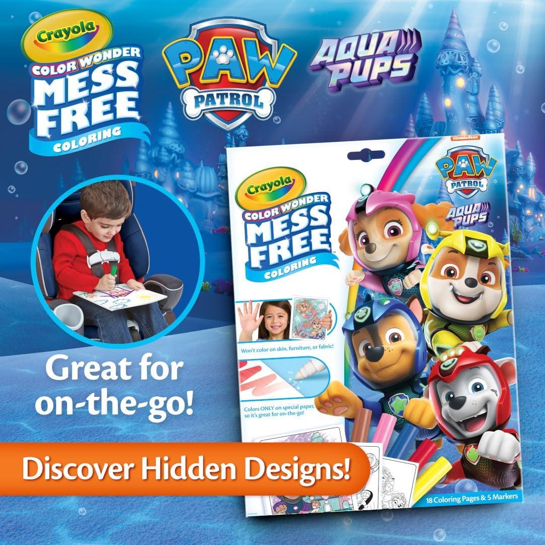 Crayola PAW Patrol Sticker Activity Pad, 12 PAW Patrol Coloring Pages, 100+ Stickers, Travel Activity, PAW Patrol Toys, Toddler Gifts(Multi)