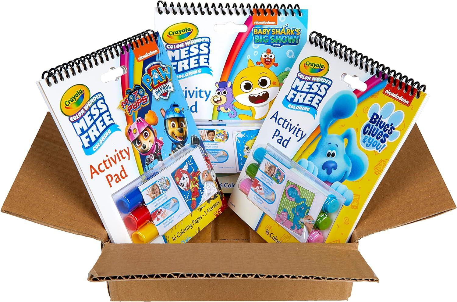 Crayola Nickelodeon Color Wonder Activity Pad Bundle (3 Pack), Toddler Stocking Stuffer, Mess Free Coloring Set for Kids, Holiday & Christmas Gifts for Kids, 3+