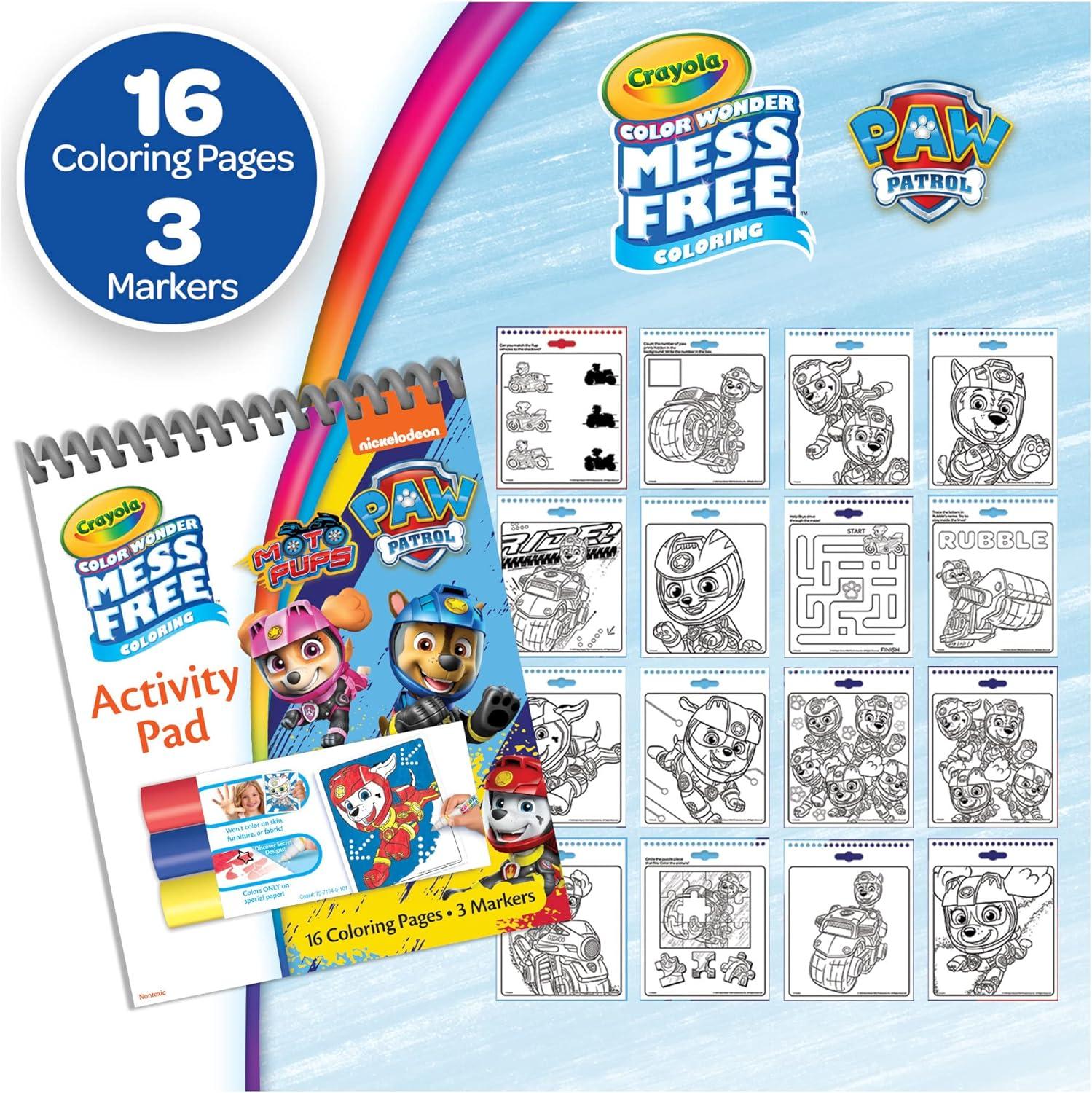 Crayola Nickelodeon Color Wonder Activity Pad Bundle (3 Pack), Toddler Stocking Stuffer, Mess Free Coloring Set for Kids, Holiday & Christmas Gifts for Kids, 3+