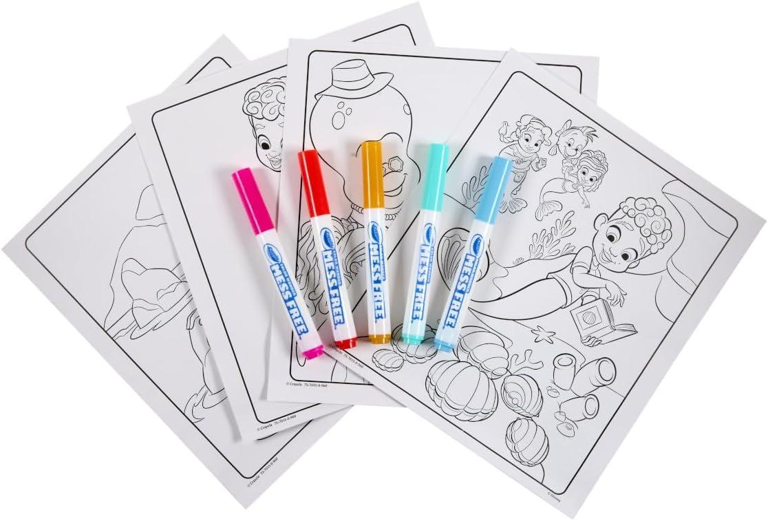 Crayola Color Wonder Disney Junior Ariel Mess Free Coloring Pages, Gift for Toddlers, Travel Activity, Disney Coloring, Ages 3+(Ariel)