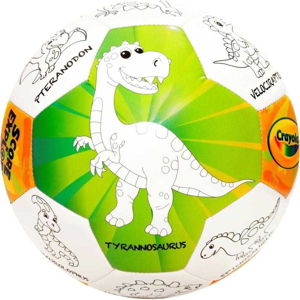 Crayola Official Soccer Ball – Unisex Kids – Multiplication Box Size 3(Dinosaur)