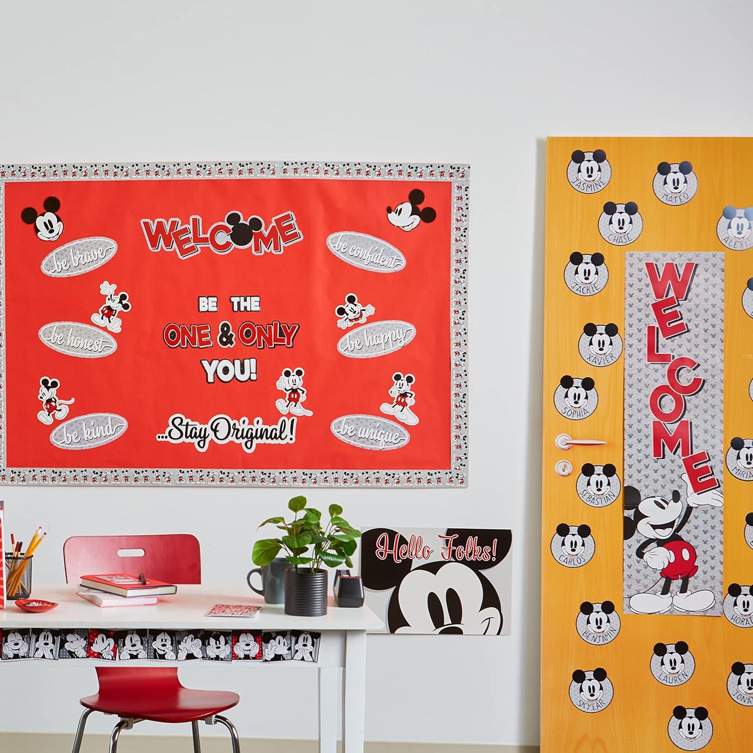 Eureka Crayola Crayons Paper Cut-Out Classroom Decorations for Teachers, 36 Pieces(Retro Mickey Mouse)