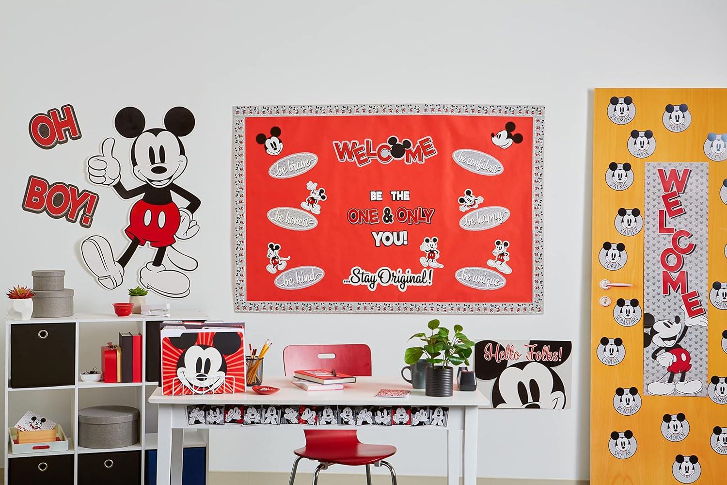 Eureka Crayola Crayons Paper Cut-Out Classroom Decorations for Teachers, 36 Pieces(Retro Mickey Mouse)