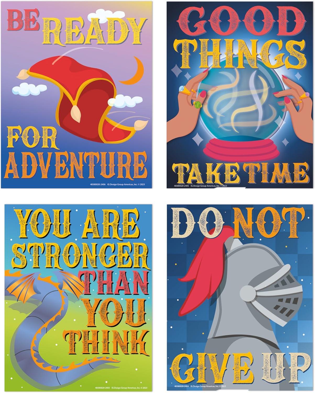 Eureka Crayola Colors of Kindness Mini Classroom Poster Set for Teachers, 11″ x 14″, 8 Pieces(Once Upon a Dream)