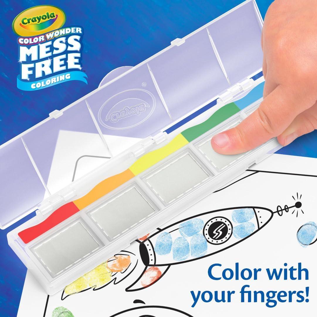 Crayola Color Wonder Mess Free Fingerprint Ink Painting Activity Set, Toddler Finger Painting Alternative, Stocking Stuffers for Kids, Holiday Gifts