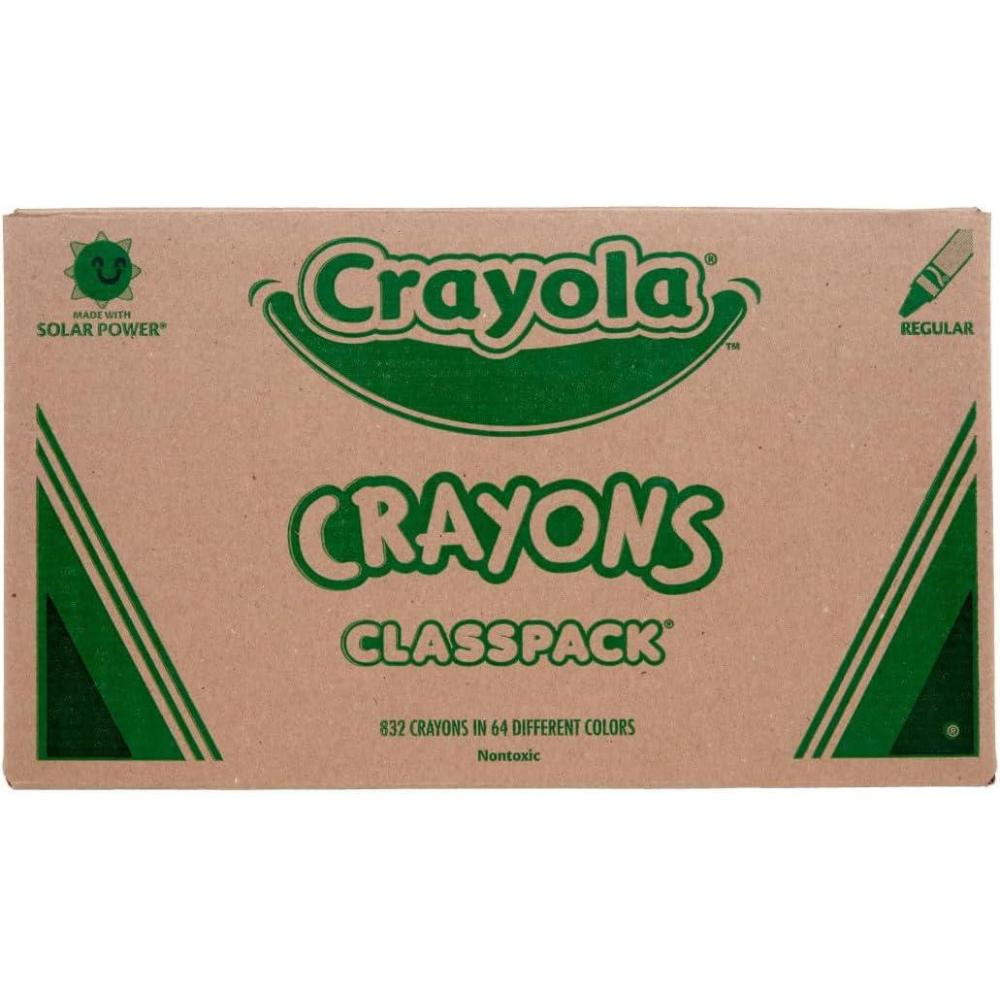 Crayola Crayon Classpack (800ct), Bulk Crayons for Kids, Bulk School Supplies, Large Crayon Box, Preschool Teacher Classroom Essentials, Ages 5, 6, 7(832 Count (Pack of 1))